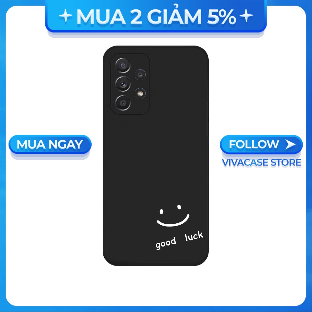 Ốp lưng cạnh vuông Samsung A10/A30S/A72/A50S/A32/...viền bảo vệ camera hình Good Luck