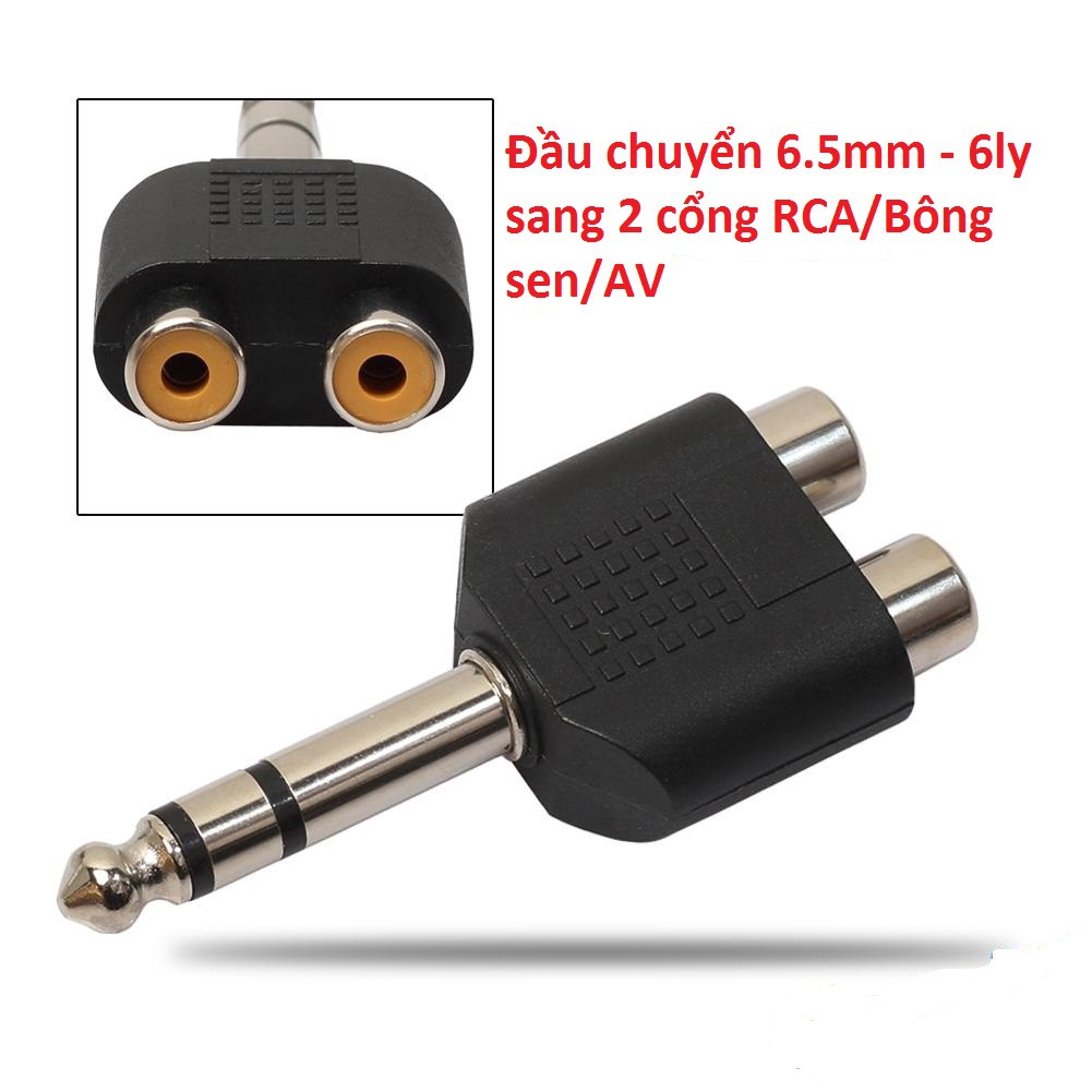 jack chuyển đổi âm thanh 6.5mm sang 3.5mm - đầu chuyển 6.5mm sang 3.5mm - đầu chuyển 3.5mm sang 6.5mm