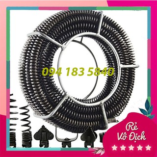 Dây thông cống lò xo Phi 16 dài 12m dùng máy khoan💰FREESHIP💰