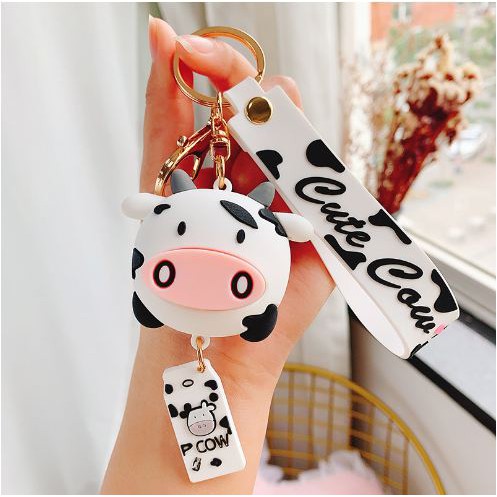 Móc Khóa Hình Bò Sữa Cute Cow