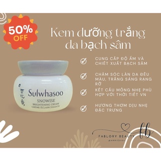 [Date 2024] KEM DƯỠNG TRẮNG DA BẠCH SÂM SULWHASOO SNOWISE BRIGHTENING CREAM 5ML