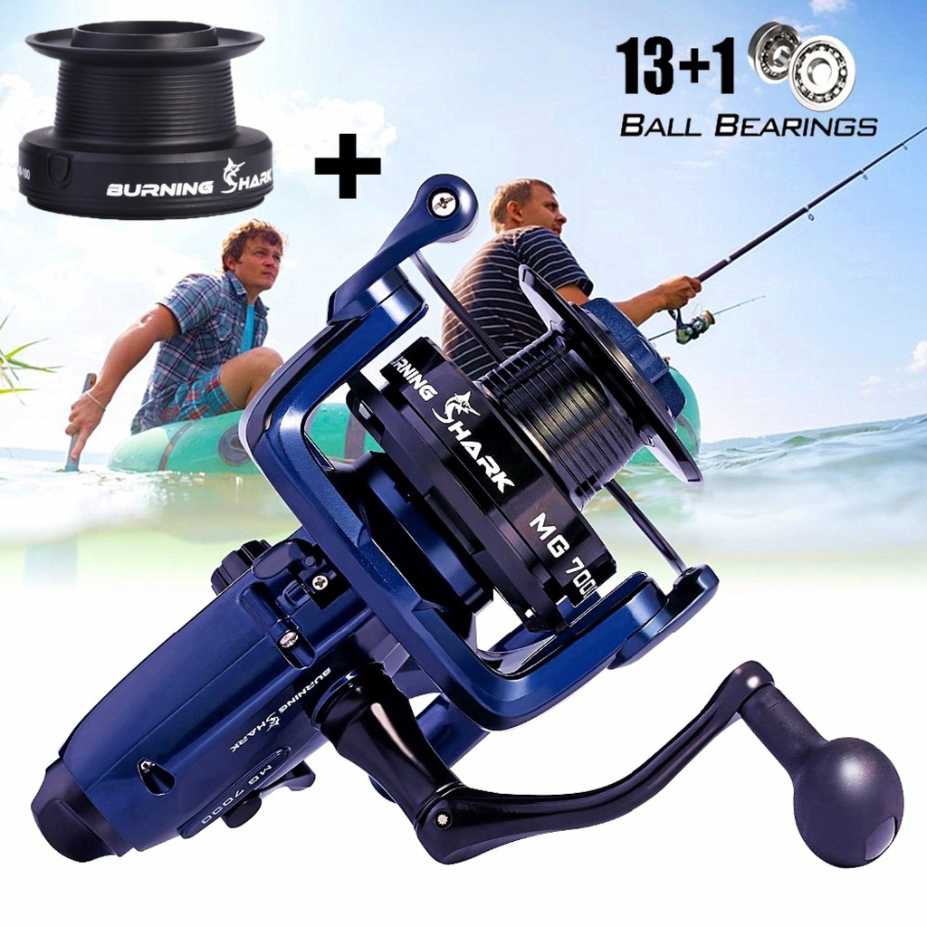  13 + 1BB 4.7:1 Spinning Fishing Reel bánh xe với 2 loại chuyên nghiệp spool cho cá chép Trout Bass câu cá-168-GroceryVN