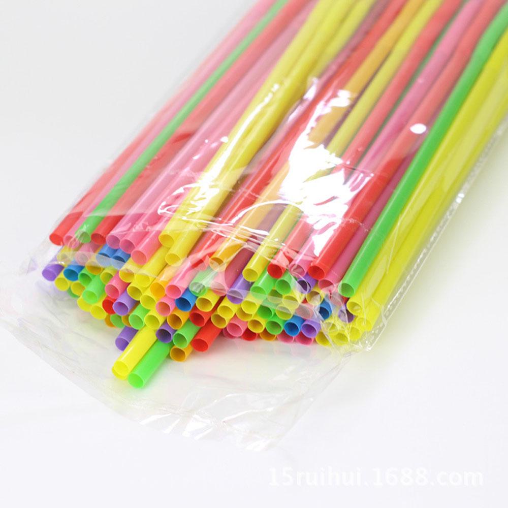 LET Set 50 / 100 Ống Hút Trà Sữa 25.5cm Linh Hoạt Dùng Một Lần Tiện Dụng