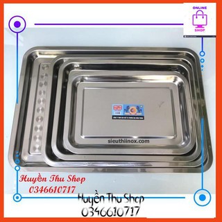 Khay inox sâu 2cm đựng thực phẩm