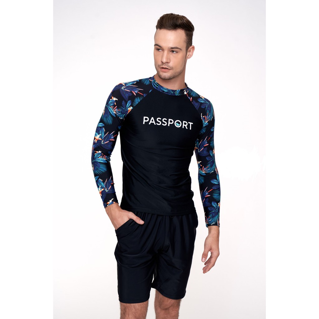 BIKINI PASSPORT -Áo bơi Nam tay dài tay họa tiết BS347_FLO