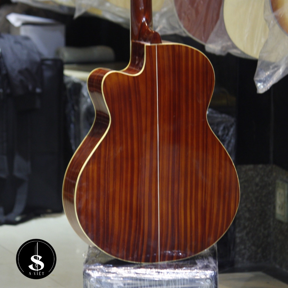 Đàn guitar acoustic gỗ thịt, có ty, khóa đúc chính hãng S Việt mã CV135