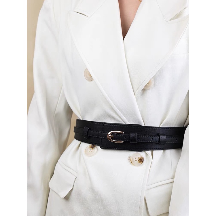 Đai váy da kiểu Corset bản 3cm sang chảnh - Belt nịt áo vest blazer cá tính ĐV028