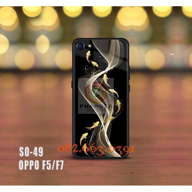 Ốp lưng Oppo F5/F7 tráng gương hình cá koi siêu đẹp