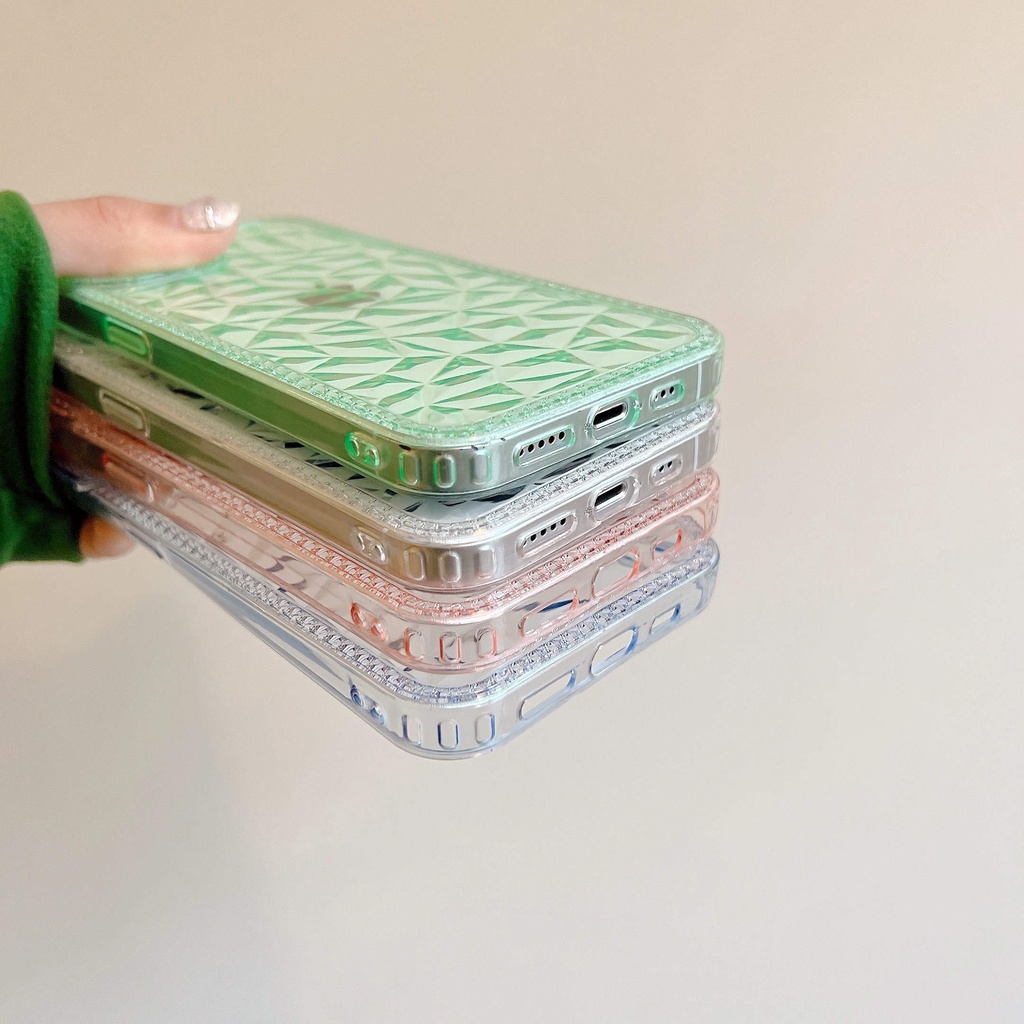 Ốp Điện Thoại Trong Suốt Họa Tiết Gạch Đá Cho iPhone13Pro iPhone12Pro iPhonexsmax iPhone13 12Promax iPhone13