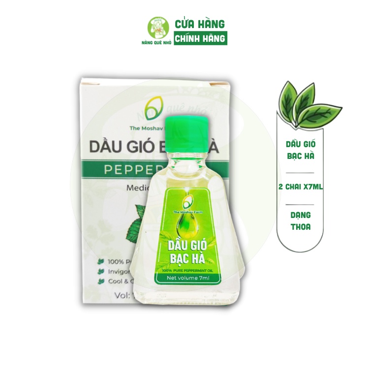 Dầu Gió Bạc Hà Thơm Dịu Thông Mũi Giảm Say Xe The Moshav Farm