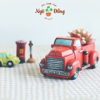 Chậu Cây Để Bàn Làm Việc Trồng Cây Cảnh Sen Đá Xương Rồng Hoa Kiểng Mô Hình Xe Bán Tải Dễ Thương Độc Đáo