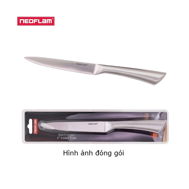 [HÀNG CHÍNH HÃNG] Dao nhà bếp Neoflam, Dao làm bằng inox 430 không gỉ, Lưỡi thép cacbon 3CR14 chống mài mòn, độ sắc cao