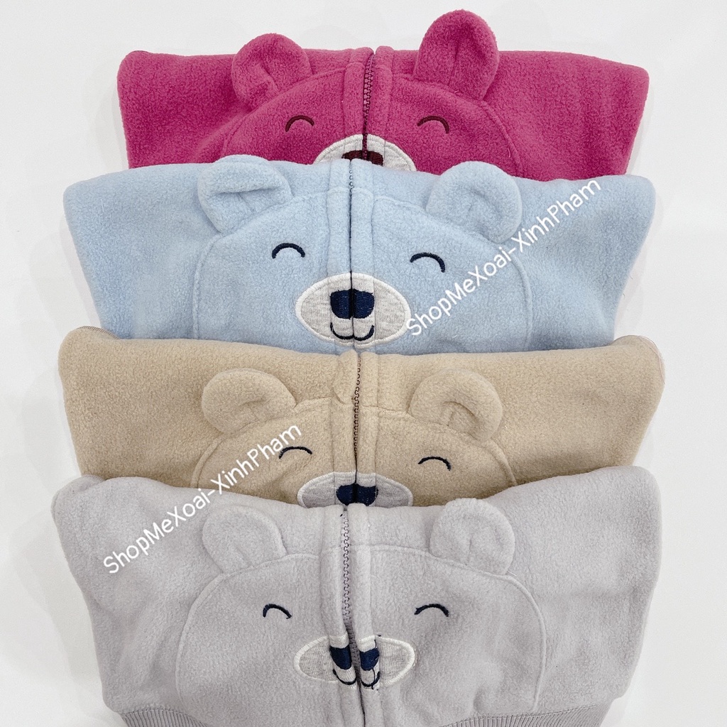 Áo khoác nhí, Gile nỉ bông hiệu All Bacsic có mũ size 6M,9M,12M,18M.24M