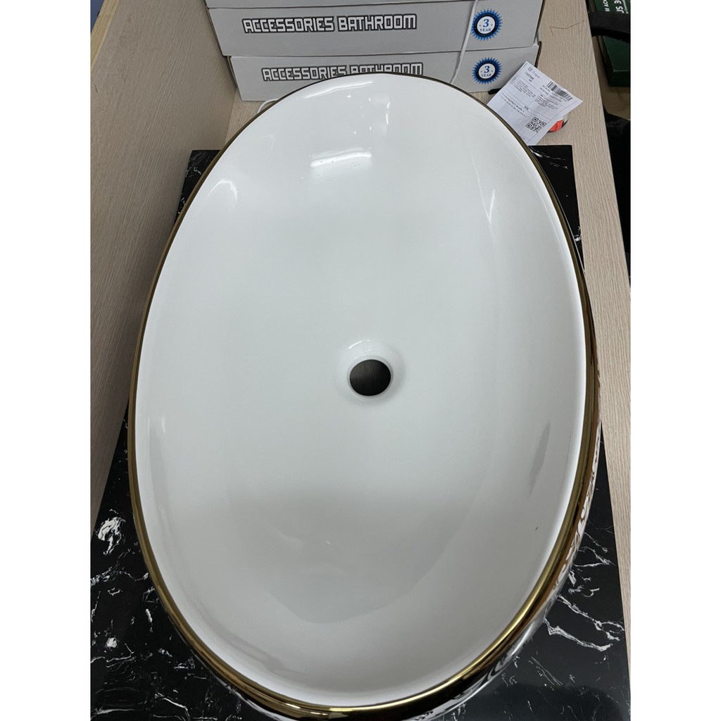 Chậu Elip hoa văn mai vàng | BigBuy360 - bigbuy360.vn