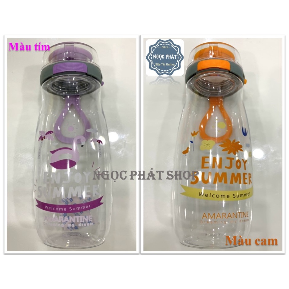 [CỰC CUTE] Bình uống nước nhựa ENJOY SUMMER 500ml