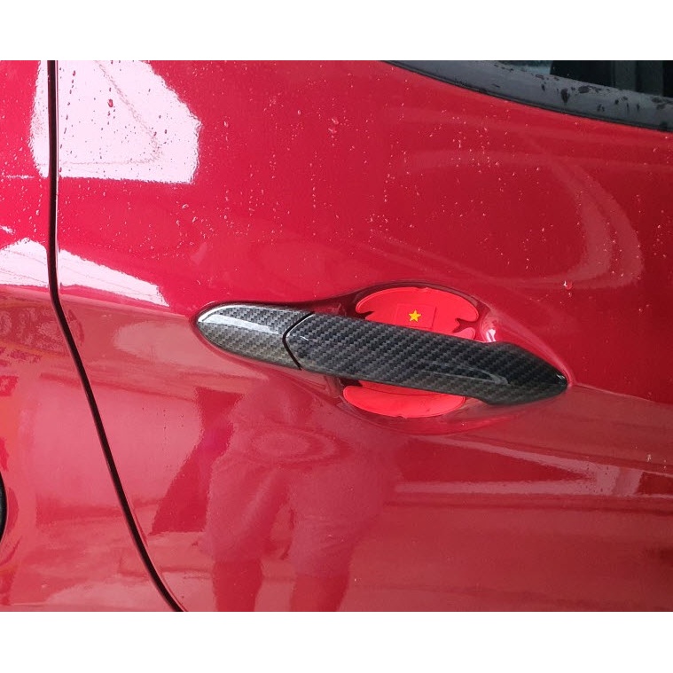 Ốp tay nắm, hõm cửa xe Vinfast Fadil mẫu carbon