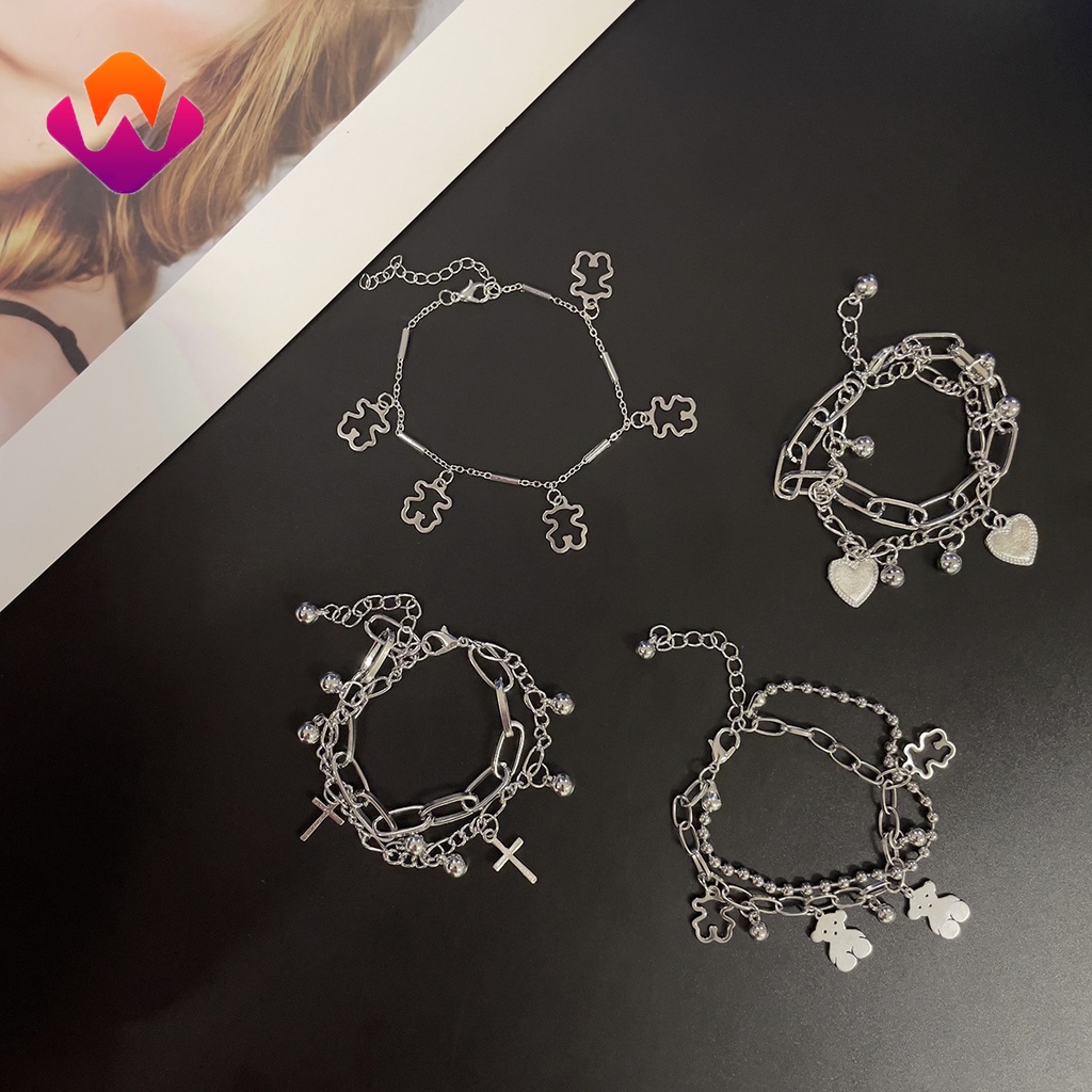 Vòng đeo tay thiết kế đơn giản xinh xắn cho nam nữ