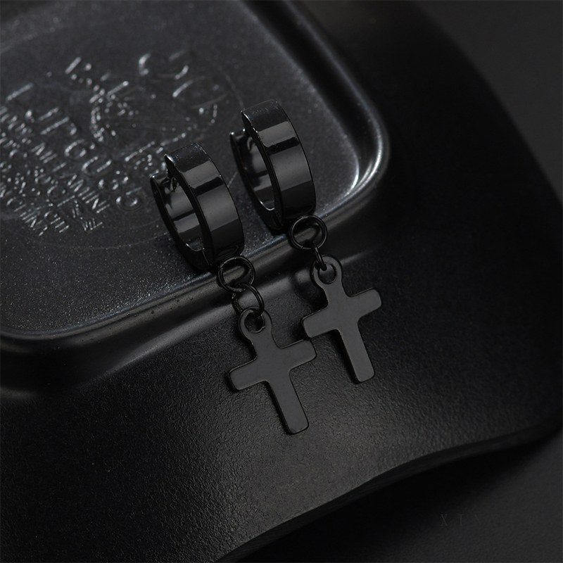 1 Đôi Khuyên Tai Bằng Thép Không Gỉ Phong Cách Hàn Quốc Cá Tính