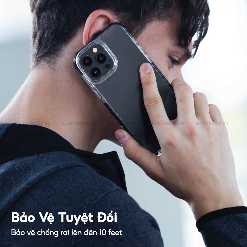 Ốp Lưng Cao Cấp Trong Suốt Viền Màu Ombre Nổi Bật Cho Điện Thoại IP13/14 UNIQ Combat Duo Njoyshop