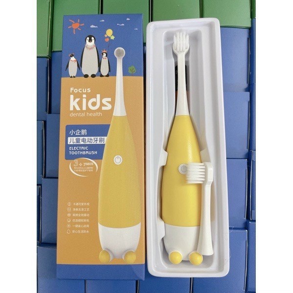 Bàn chải ĐIỆN Chim Cánh Cụt tự động đánh răng cho bé an toàn và tiện lợi tạo sự thích thú cho bé yêu - B50