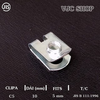 10 cái kẹp 5mm bằng thép mạ chống gỉ màu sáng trắng cho dàn áo xe máy - WC5-1HS-10