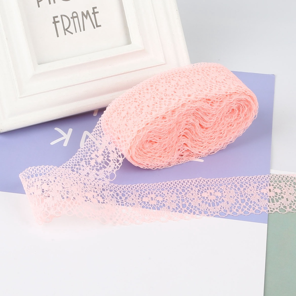 Cuộn dây ren dài 10 yard 40mm dùng trang trí tùy chọn màu sắc