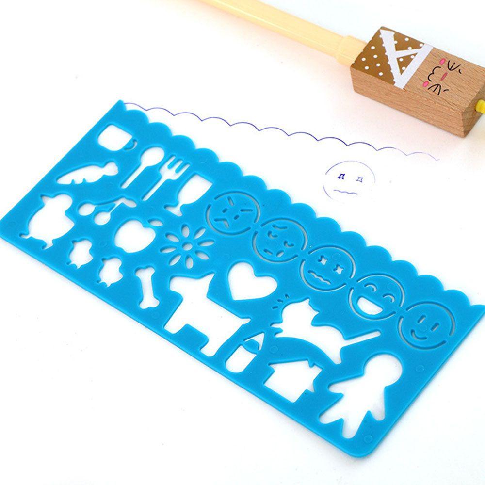 Set 4 Thước Nhựa Vẽ Tranh Hình Hoạt Hình Dành Cho Học Sinh DIY