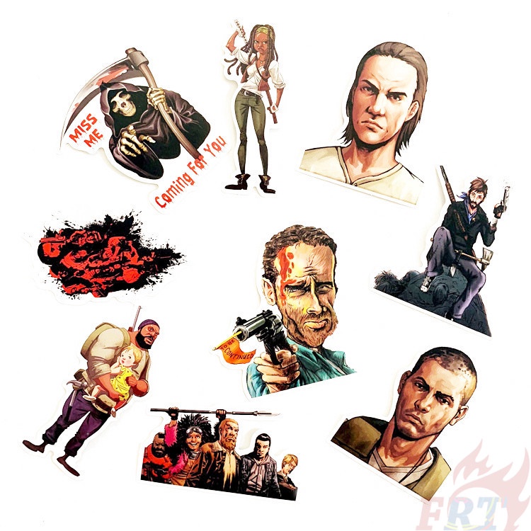 ❉ Miếng Dán Hình The Walking Dead Series 02 AMC TV Show Zombie ❉ Set 50 Miếng Dán Trang Trí Đa Dụng Thời Trang