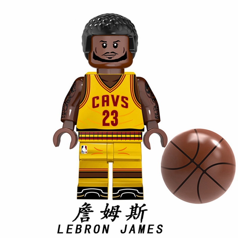 Mô Hình Đồ Chơi Lắp Ráp Nhân Vật Vận Động Viên Bóng Rổ NBA Minifigures Jordan Kobe James Curry