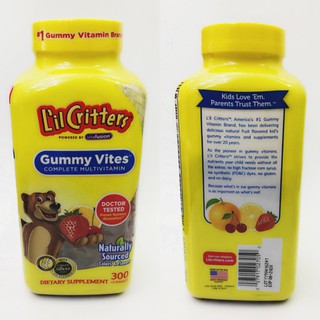 [HSD 08.2021] COMBO 6 HỦ Kẹo dẻo gấu L'il Critters Gummies 300 viên, Hàng Mỹ