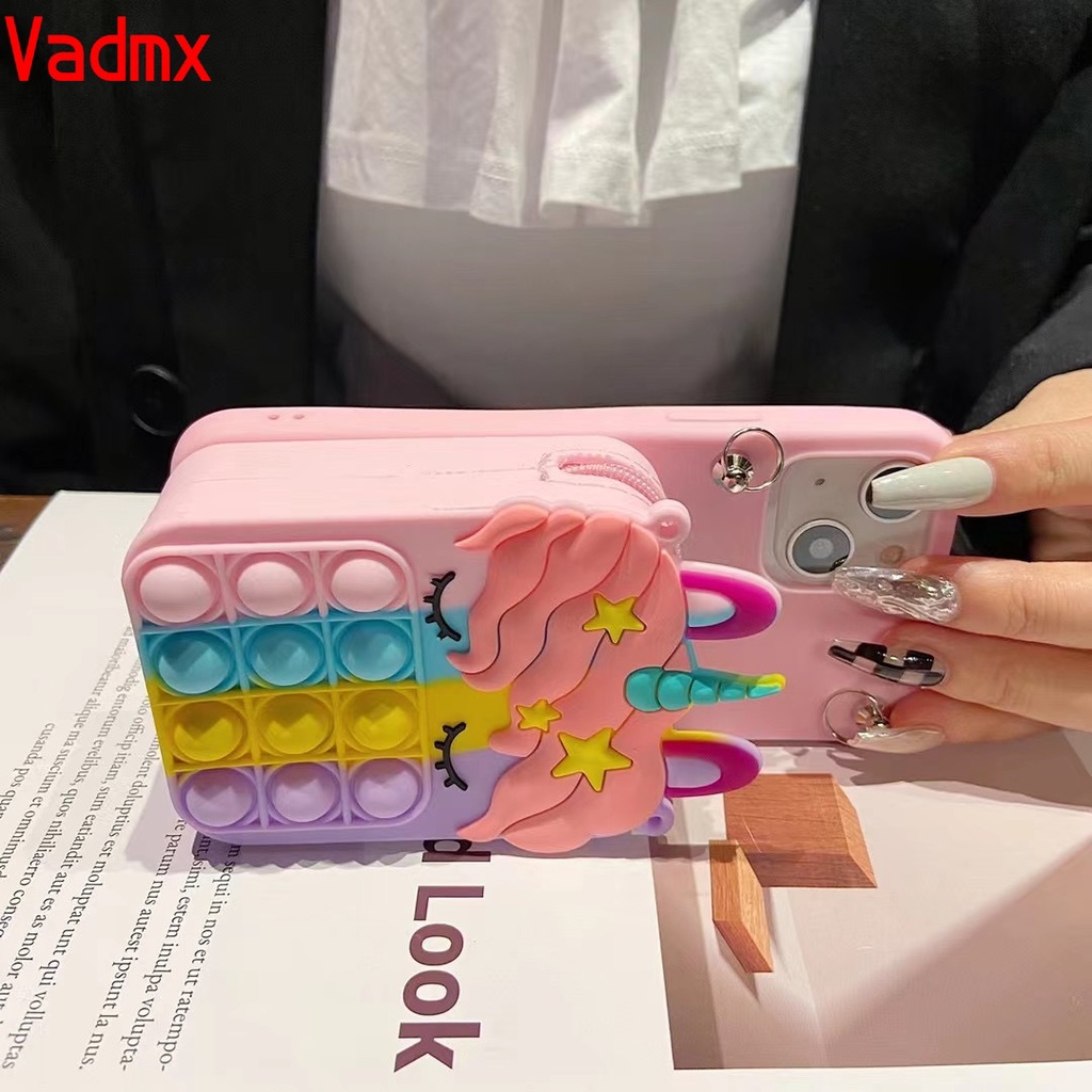 Ốp Điện Thoại Mềm Hình Kỳ Lân Dạng Ví Cho Samsung Galaxy S23 S22 Ultra Plus S23 + S22 + S21 FE