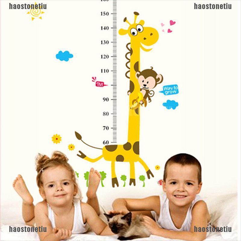 1 Thước Dán Tường Đo Chiều Cao Cho Bé Hình Hươu Cao Cổ, Hươu Cao Cổ