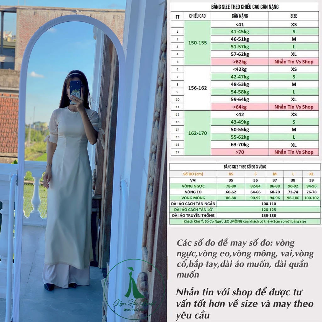 Áo Dài Cách Tân Nữ Tay Bồng Nơ TK01