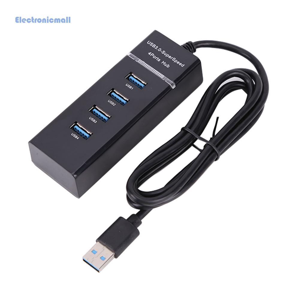 Bộ HUB Chia 4 Cổng USB 3.0 5Gbps Tiện Lợi ElectronicMall01*