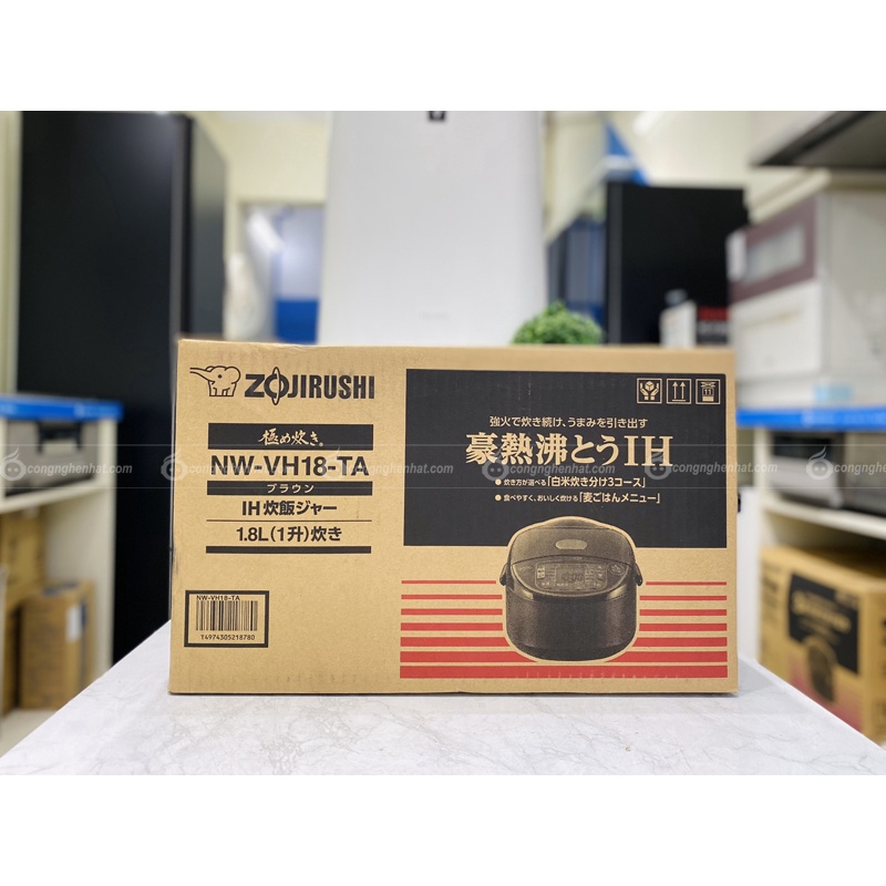 Nồi cơm cao tần Zojirushi NW-VH18-TA 1.8L - Hàng chính hãng - Mới 100% - Bảo hành 12 tháng