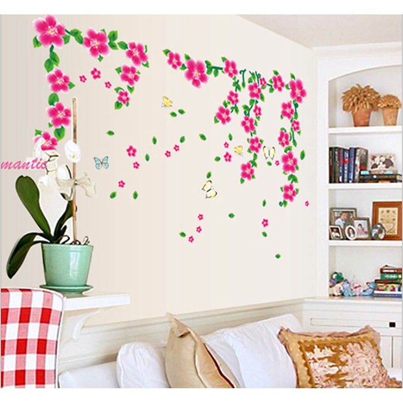 Decal trang trí tường - Mẫu Hoa Hồng dây leo lớn