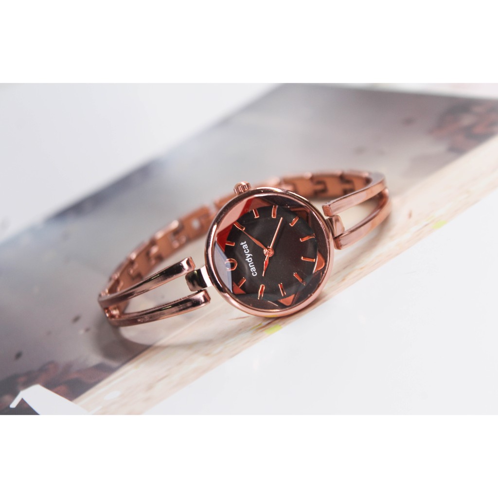 Đồng hồ nữ Candycat12 dây thép mặt tròn 3D | BigBuy360 - bigbuy360.vn