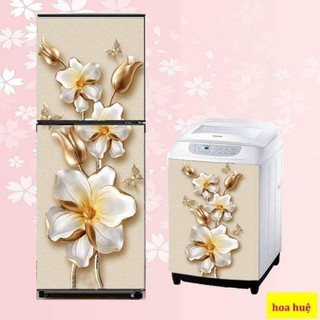 Miếng dán tủ lạnh, máy giặt mẫu hoa huệ