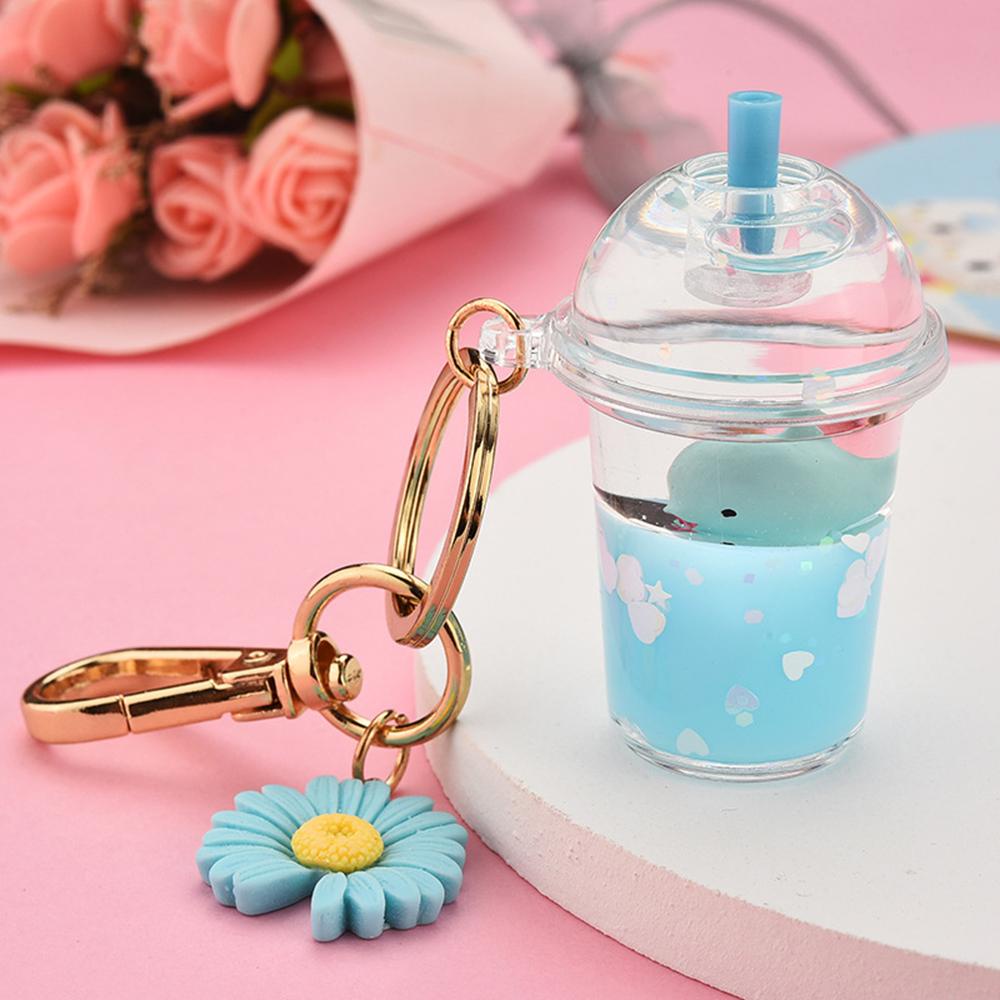 [COD] Móc Khóa Hình Chim Cánh Cụt Nổi Bật Bình Trà Sữa Trang Trí Sáng Tạo