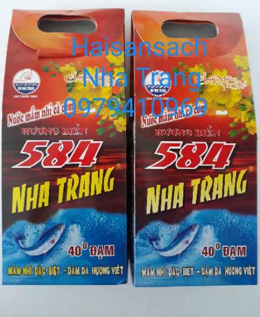 Nước mắm truyền thống 584 Nha Trang 1 chai 40 độ đạm - Nước mắm nhỉ Nha Trang
