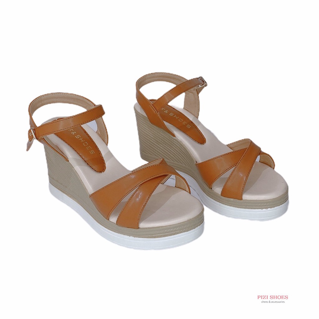 Sandal cao gót đế xuồng cao 7cm S75 Pizishoes