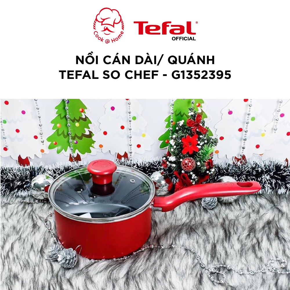 Nồi cán dài, quánh chống dính Tefal So Chef dùng cho bếp từ 18cm - Bảo hành 2 năm