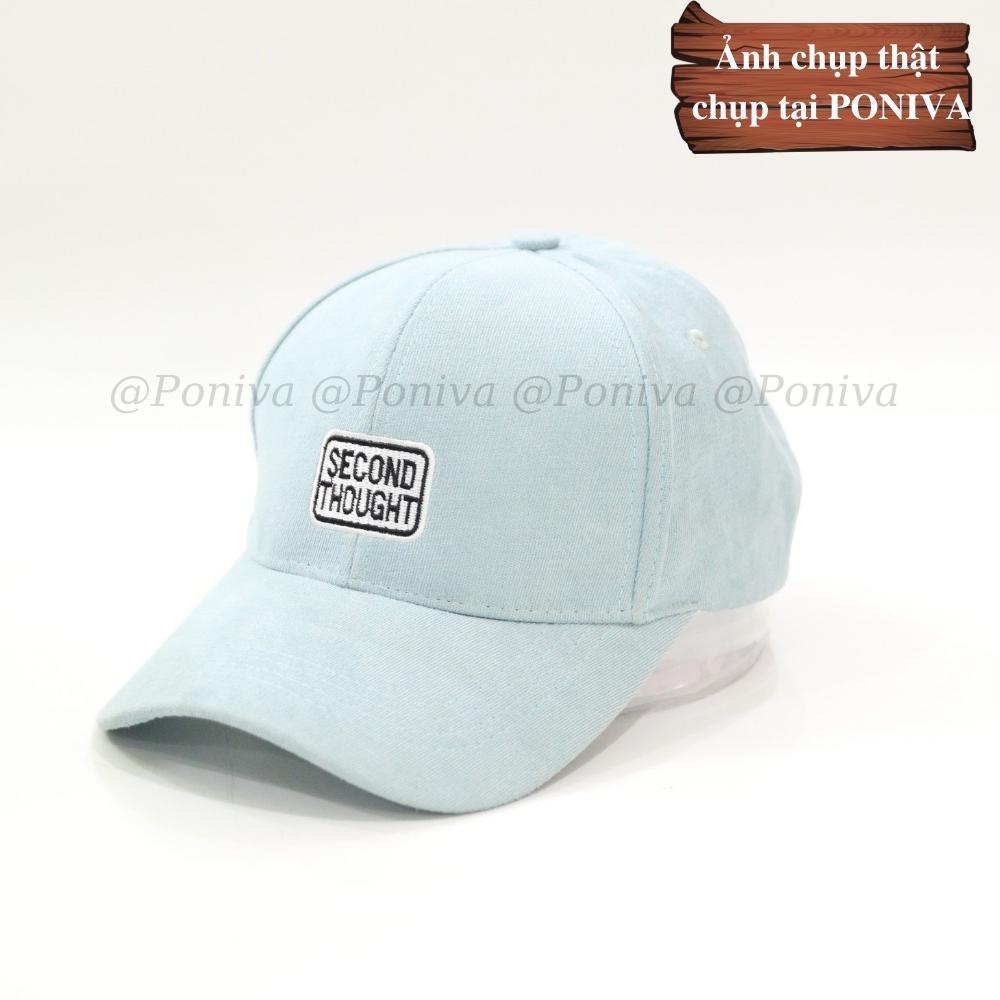 Mũ lưỡi trai ❤️ Nón kết thêu chữ SECON chất vải nhung mịn form unisex  phong cách Ulzzang Thời trang PONIVA siêu hot