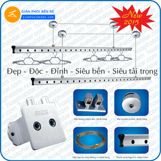 Giàn phơi thông minh Hòa Phát Đúc Inox Siêu Bền
