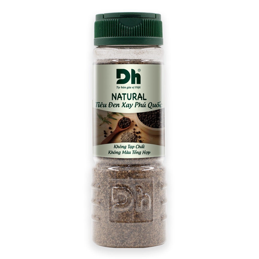 Natural tiêu đen xay phú quốc Dh Foods - gia vị ướp thực phẩm