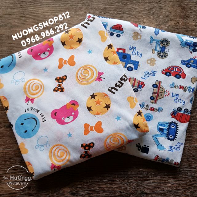 5 Chiếc Tã Vuông Cotton Họa Tiết Cho Bé Hàng Đẹp / Nhiều Mẫu