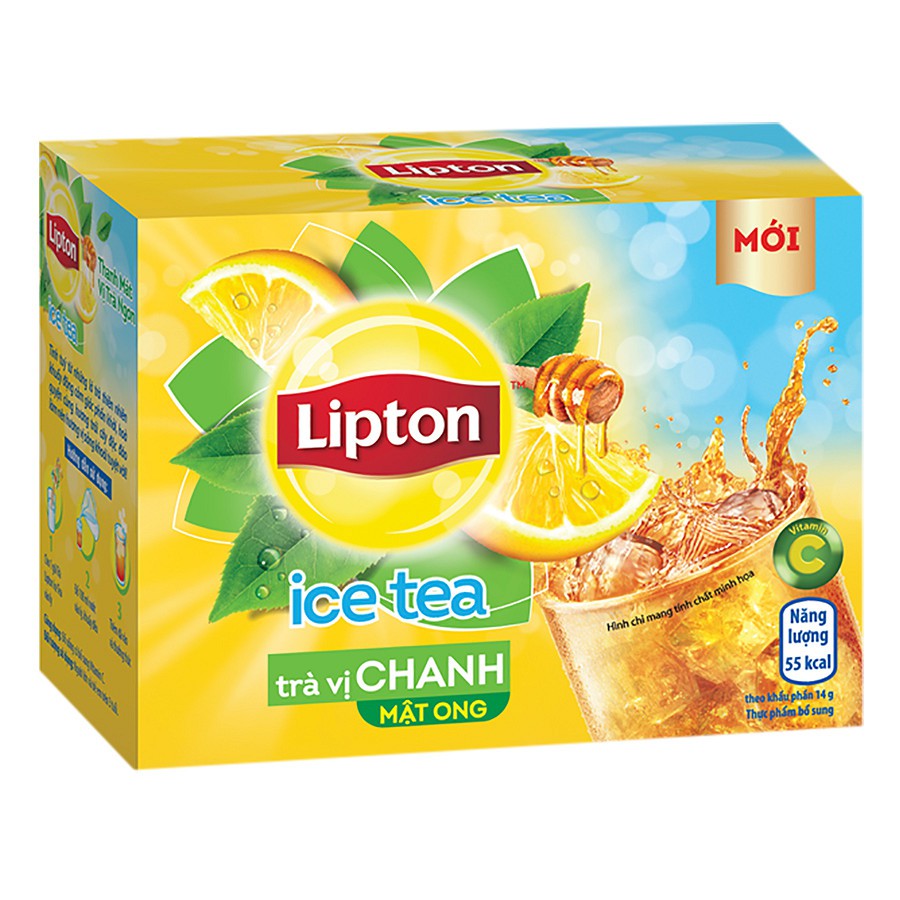 [CHÍNH HÃNG] Trà chanh/Đào Lipton Ice Tea Hộp 224g (14g x 16 gói)