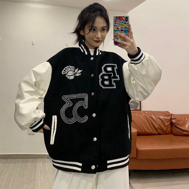 Áo Khoác Nữ, Áo Khoác Bomber Nữ Họa Tiết Thời Trang Cá Tính Sành Điệu PHong Cách Giới Trẻ thoi trang shop valentina