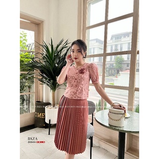 Set váy áo hồng Baza