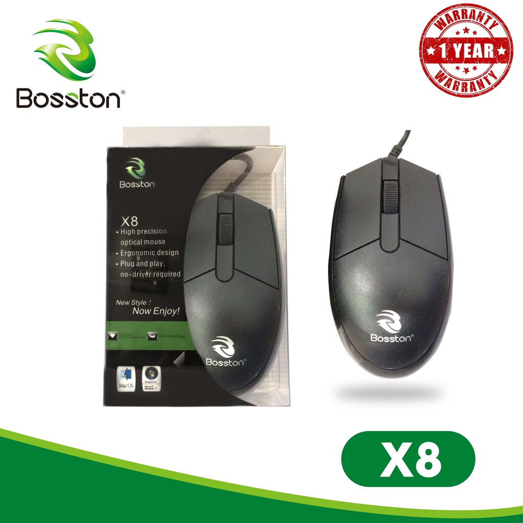 Chuột có dây - Bosston X8 LED 7 màu Gaming